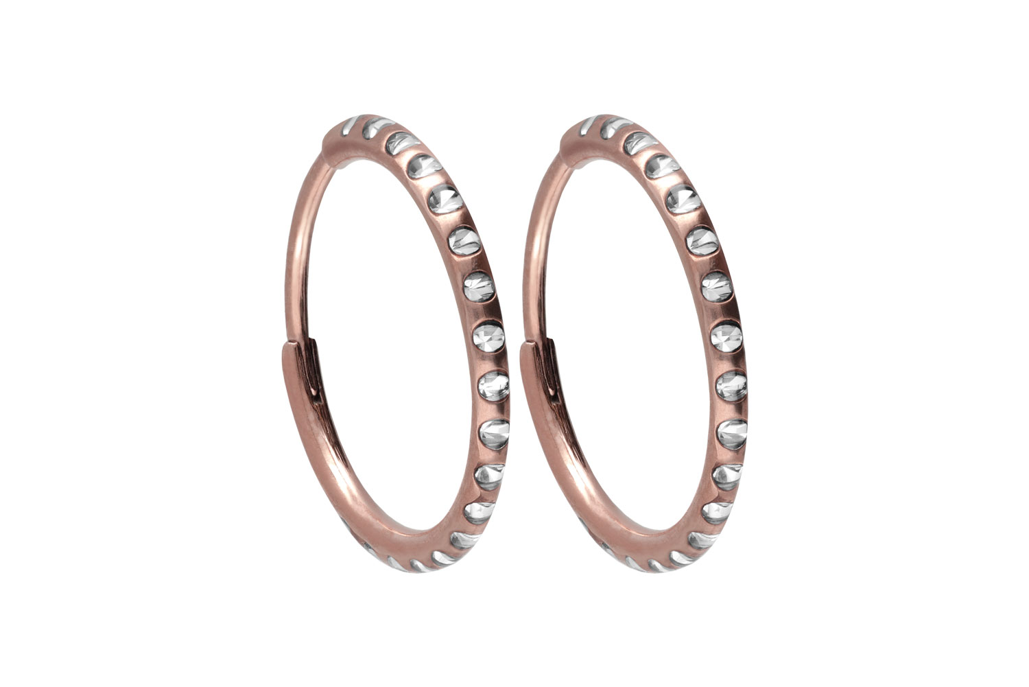 Titan Ohrclicker Creolen KRISTALLE + EPOXY von Piercingline